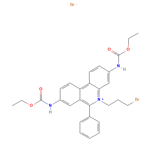 3,8-Bis(ethoxycarbonylamino)-5-(3-bromopropyl)-6-phenyl-phenanthridinium Bromide (CAS: 62113-49-9) - Related Chemical Product