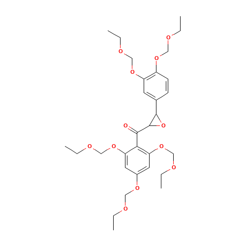 [3-[3,4-Bis(ethoxymethoxy)phenyl]oxiranyl][2,4,6-tris(ethoxymethoxy)phenyl]methanone (CAS: 1076199-12-6) - Chemical Structure and Molecular Formula 