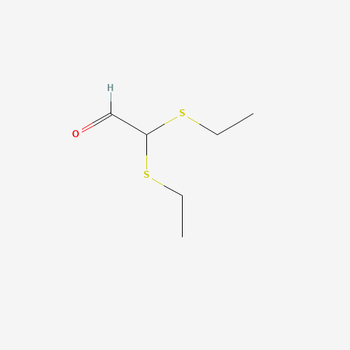 2,2-Bis(ethylthio)acetaldehyde (CAS: 42919-45-9) - Chemical Structure and Molecular Formula 