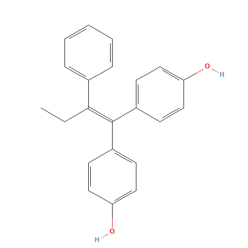 1,1-Bis(4-hydroxyphenyl)-2-phenyl-1-butene (CAS: 91221-46-4) - Chemical Structure and Molecular Formula 