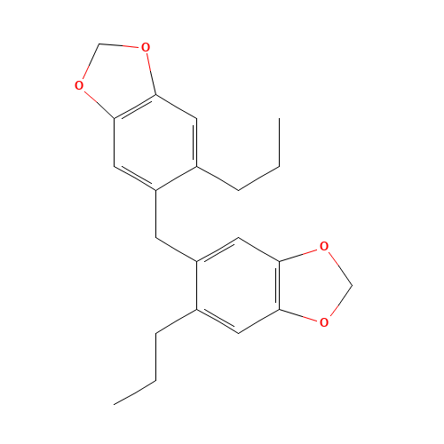 Bis[4,5-(methylenedioxy)-2-propylphenyl]-methane (CAS: 34827-26-4) - Chemical Structure and Molecular Formula 