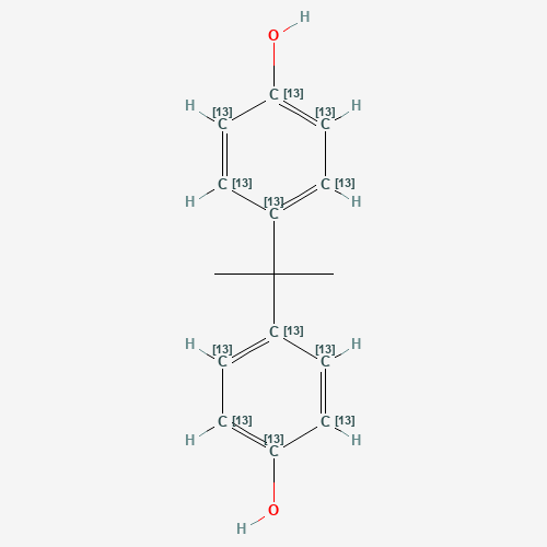 Bisphenol A-13C12 (CAS: 263261-65-0) - Chemical Structure and Molecular Formula 
