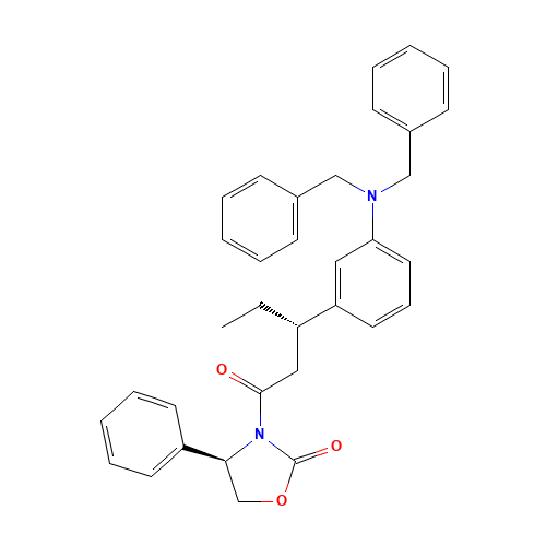 [R-(R*,S*)]-3-[3-[3-[Bis(phenylmethyl)amino]phenyl]-1-oxopentyl]-4-phenyl-2-oxazolidinone (CAS: 174590-40-0) - Related Chemical Product