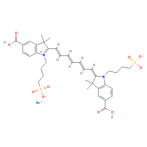 1,1'-Bis-(4-sulfobutyl)-indotricarbocyanine-5,5'-dicarboxylic Acid Monosodium Salt; (CAS: 308127-43-7) - Related Chemical Product