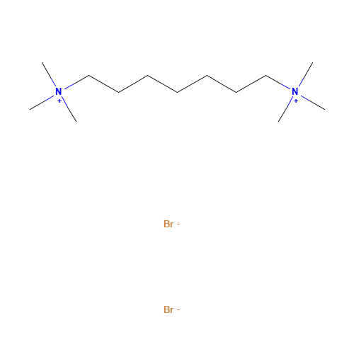Bis-1,7-(trimethylammonium)hepyl Dibromide (CAS: 56971-24-5) - Chemical Structure and Molecular Formula 