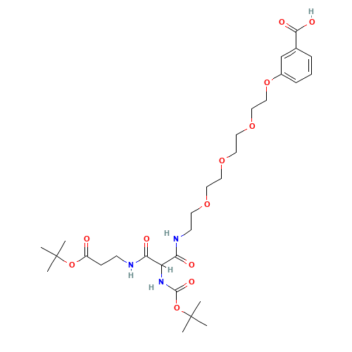 3-[14-(N-Boc-amino)-21,21-dimethyl-13,15,19-trioxo-3,6,9,20-tetraoxa-12,16-diazadocosyloxy]benzoic Acid (CAS: 1076199-17-1) - Related Chemical Product