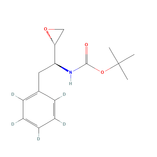 (2S,3S)-3-Boc-amino-1,2-epoxy-4-phenyl-d5-butane (CAS: 856765-76-9) - Chemical Structure and Molecular Formula 