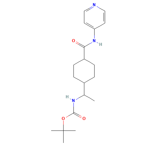 (1R)-trans-4-[N-Boc-1-aminoethyl]-N-4-pyridinyl-cyclohexanecarboxamide (CAS: 671816-04-9) - Related Chemical Product