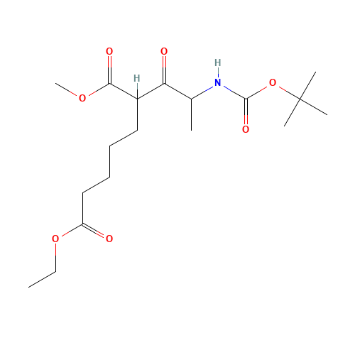 2-[2-(N-Boc-amino)propionyl]heptanedioic Acid 7-Ethyl Ester 1-Methyl Ester (CAS: 1076199-19-3) - Related Chemical Product