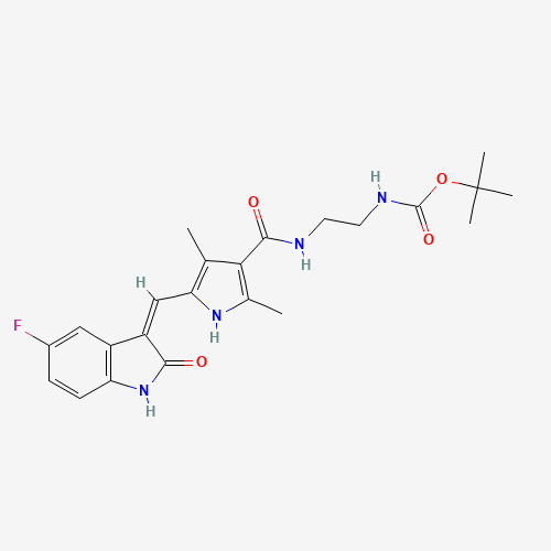 N-Boc-N,N-didesethyl Sunitinib (CAS: 1227960-76-0) - Chemical Structure and Molecular Formula 