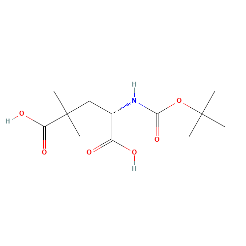 N-Boc-4-dimethyl-L-glutamic Acid (CAS: 1217624-14-0) - Chemical Structure and Molecular Formula 