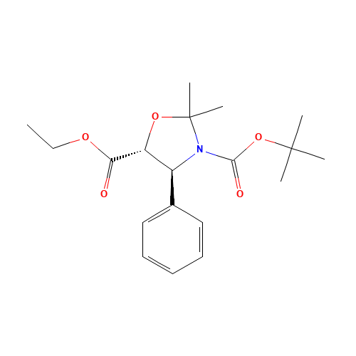 3-(t-Boc)-2,2-dimethyl-4-phenyl-1,3-oxazolidin-5-yl]formic Acid Ethyl Ester (CAS: 143527-74-6) - Related Chemical Product