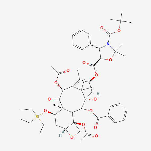 13-{[(3-N-Boc)-2,2-dimethyl-4S-phenyl-1,3-oxazolidin-5R-yl]formyl}-7-O-(triethylsilyl) Baccatin III (CAS: 143527-71-3) - Related Chemical Product
