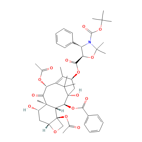 13-{[(3-tert-Butyloxycarbonyl)-2,2-dimethyl-4S-phenyl-1,3-oxazolidin-5R-yl]formyl} Baccatin III (CAS: 143527-72-4) - Related Chemical Product