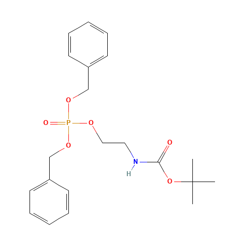 Boc-ethanolamine Dibenzylphosphate (CAS: 1076199-25-1) - Chemical Structure and Molecular Formula 