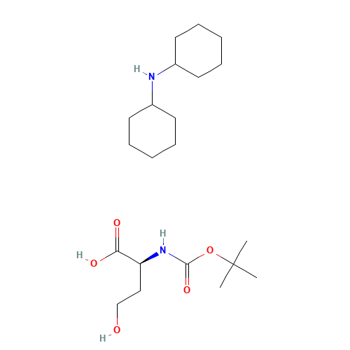 (S)-N-Boc-L-homoserine Dicyclohexylammonium Salt (CAS: 63491-82-7) - Chemical Structure and Molecular Formula 