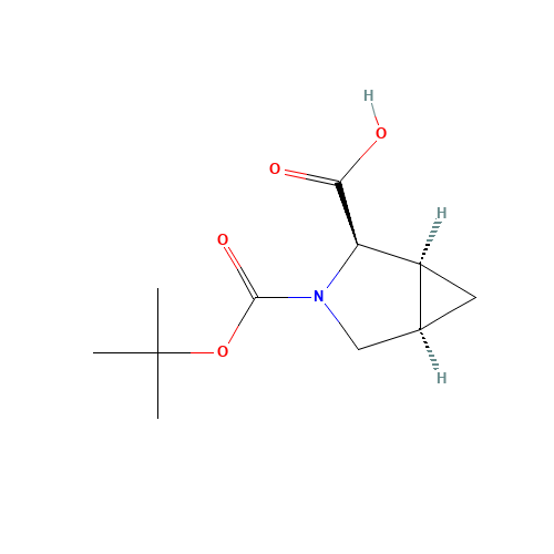 N-Boc-cis-3,4-methylene D-Proline (CAS: 937244-10-5) - Chemical Structure and Molecular Formula 