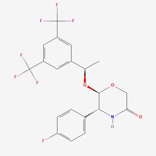 (5R,6R)-6-[(1R)-1-[3,5-Bis(trifluoromethyl)phenyl]ethoxy]-5-(4-fluorophenyl)-3-morpholinone (CAS: 419574-33-7) - Related Chemical Product