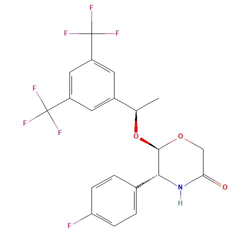 (5R,6R)-6-[(1R)-1-[3,5-Bis(trifluoromethyl)phenyl]ethoxy]-5-(4-fluorophenyl)-3-morpholinone (CAS: 419574-33-7) - Related Chemical Product