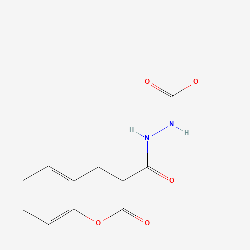 N1-Boc 2-(2-Oxochroman)-3-carbohydrazide (CAS: 908230-99-9) - Chemical Structure and Molecular Formula 
