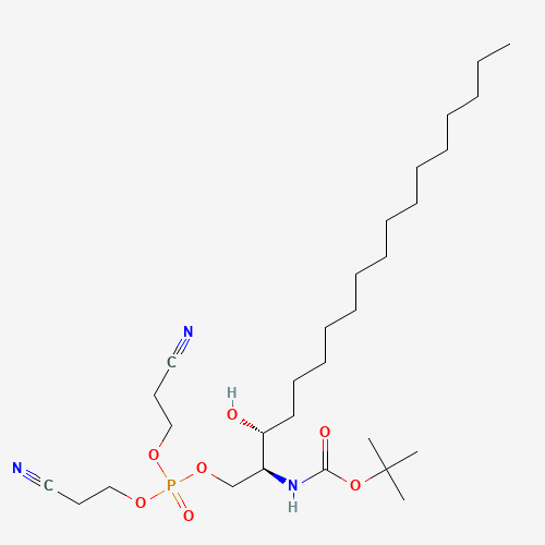 N-tert-Butyloxycarbonyl-D-erythro-dihydro-D-sphingosine-1-phosphate Dicyanoethyl Ester (CAS: 169528-22-7) - Related Chemical Product