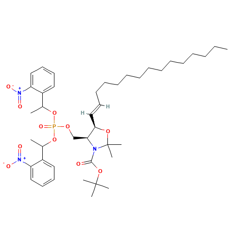 N-tert-Butyloxycarbonyl-D-erythro-sphingosine-2,3-N,O-acetonide-1-phosphate Bis[1-(2-nitrophenyl)ethyl]ester (CAS: 207516-26-5) - Related Chemical Product