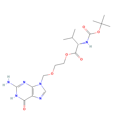 N-t-Boc Valacyclovir (CAS: 502421-44-5) - Chemical Structure and Molecular Formula 