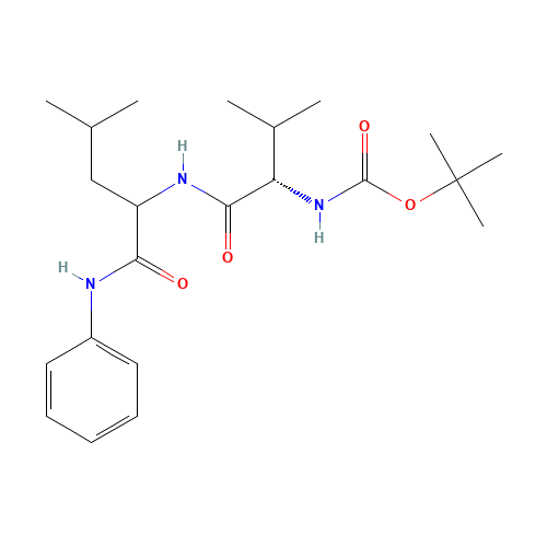 N-Boc-L-valinyl-L-leucinyl Anilide (CAS: 874899-05-5) - Chemical Structure and Molecular Formula 