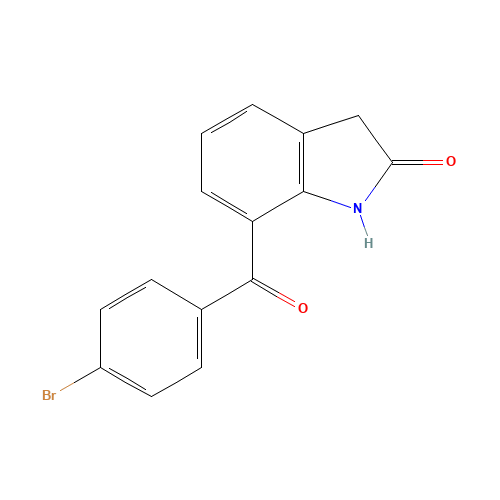 7-(4-Bromobenzoyl)-1,3-dihydro-2H-indol-2-one (CAS: 91713-91-6) - Chemical Structure and Molecular Formula 