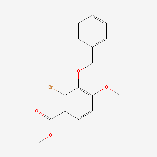 2-Bromo-3-benzyloxy-4-methoxybenzoic Acid Methyl Ester (CAS: 135586-19-5) - Chemical Structure and Molecular Formula 