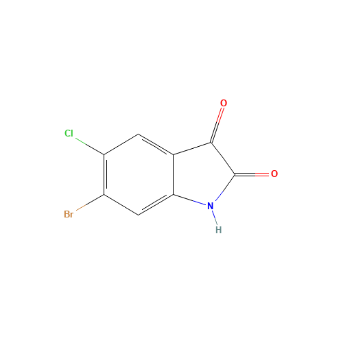 6-Bromo-5-chloro-1H-indole-2,3-dione (CAS: 192799-05-6) - Chemical Structure and Molecular Formula 