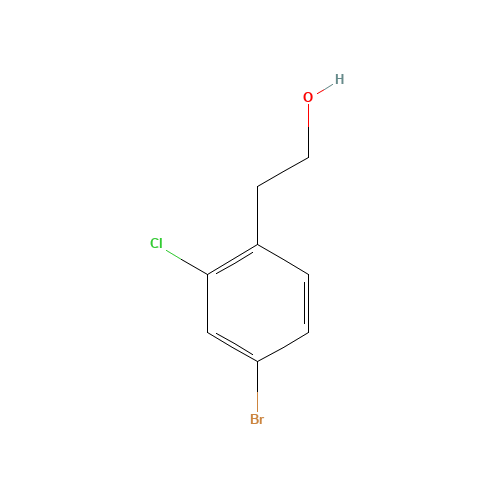 2-(4-Bromo-2-chlorophenyl)ethanol (CAS: 916516-90-0) - Chemical Structure and Molecular Formula 