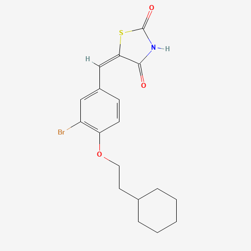 5-[[3-Bromo-4-(2-cyclohexylethoxy)phenyl]methylene]-2,4-thiazolidinedione (CAS: 1239610-74-2) - Related Chemical Product
