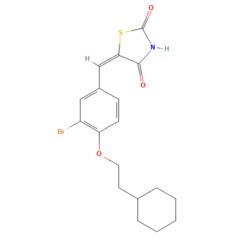5-[[3-Bromo-4-(2-cyclohexylethoxy)phenyl]methylene]-2,4-thiazolidinedione (CAS: 1239610-74-2) - Related Chemical Product