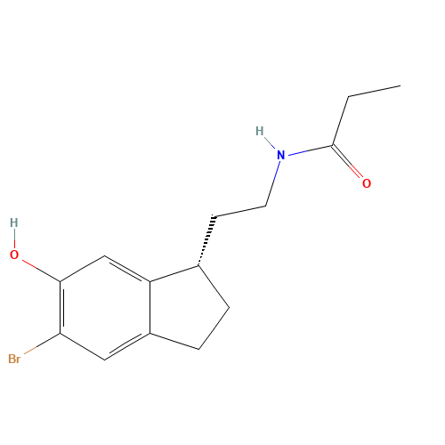 (S)-N-[2-(5-Bromo-2,3-dihydro-6-hydroxy-1H-inden-1-yl)ethyl]propanamide (CAS: 196597-84-9) - Related Chemical Product