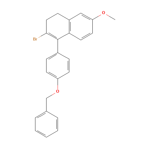 2-Bromo-3,4-dihydro-6-methoxy-1-[4-(phenylmethoxy)phenyl]naphthalene (CAS: 869006-52-0) - Related Chemical Product