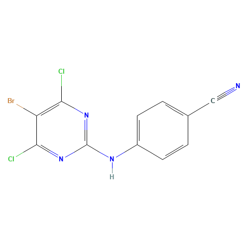 4-[(5-Bromo-4,6-dichloro-2-pyrimidinyl)amino]benzonitrile (CAS: 269055-75-6) - Related Chemical Product