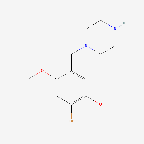 1-(4-Bromo-2,5-dimethoxybenzyl)piperazine (CAS: 1094424-37-9) - Chemical Structure and Molecular Formula 
