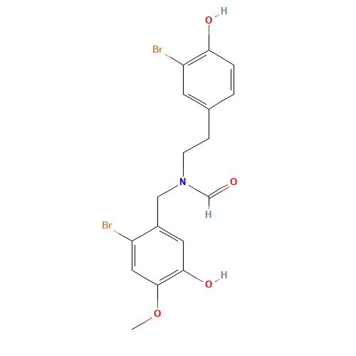 N-(3-Bromo-4-hydroxyphenethyl)-N-(2-bromo-5-hydroxy-4-methoxybenzyl)formamide (CAS: 162334-97-6) - Related Chemical Product