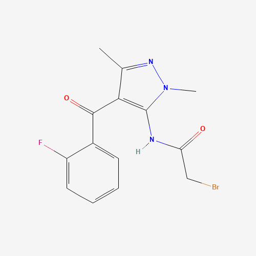 2-Bromo-N-[4-(2-fluorobenzoyl)-1,3-dimethyl-1H-pyrazol-5-yl]-acetamide (CAS: 63960-69-0) - Related Chemical Product