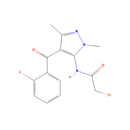 2-Bromo-N-[4-(2-fluorobenzoyl)-1,3-dimethyl-1H-pyrazol-5-yl]-acetamide (CAS: 63960-69-0) - Related Chemical Product