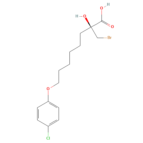 (S)-2-Bromomethyl-2-hydroxy-8-(4-chlorophenoxy)octanoic Acid (CAS: 467235-27-4) - Related Chemical Product