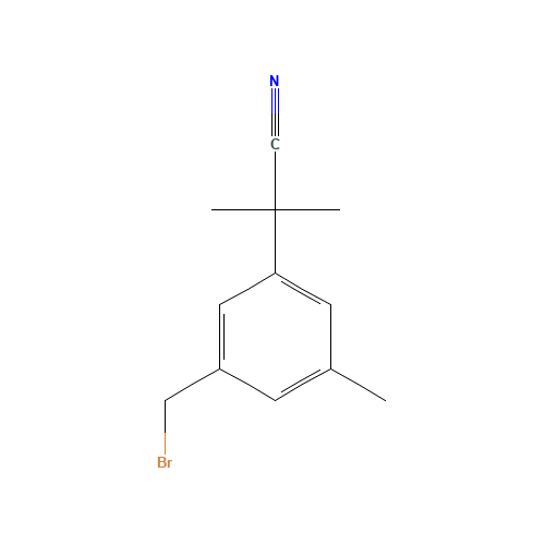 3-(Bromomethyl)-a,a,5-trimethyl-benzeneacetonitrile (CAS: 120512-36-9) - Related Chemical Product