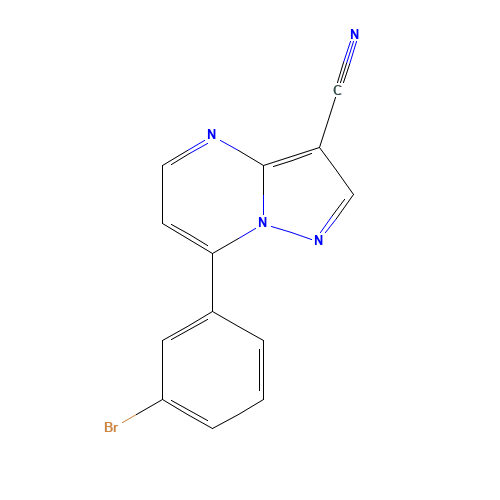 7-(3-Bromophenyl)pyrazolo[1,5-a]pyrimidine-3-carbonitrile (CAS: 933054-30-9) - Related Chemical Product