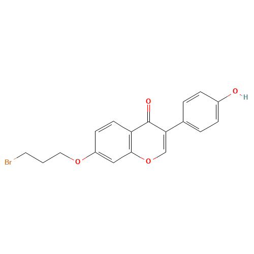 7-O-w-Bromopropyldaidzein (CAS: 309252-38-8) - Chemical Structure and Molecular Formula 