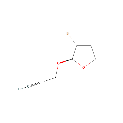 (+/-)-trans-3-Bromotetrahydro-2-(2-propynyloxy)-furan (CAS: 109789-15-3) - Related Chemical Product