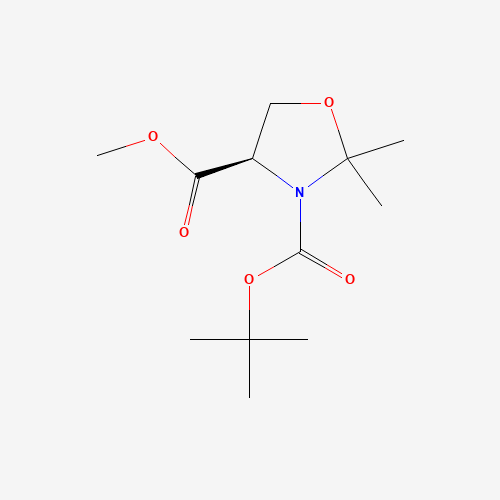 (R)-(+)-3-(tert-Butoxycarbonyl)-2,2-dimethyl-4-oxazolidinecarboxylic Acid Methyl Ester (CAS: 95715-86-9) - Chemical Structure and Molecular Formula 