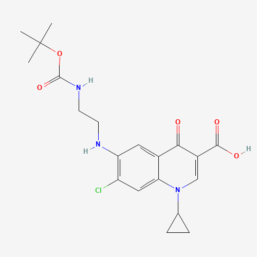 6-[(2-tert-Butoxycarbonylaminoethyl)amino]-7-chloro-1-cyclopropyl-1,4-dihydro-4-oxo-quinoline-3-carboxylic Acid (CAS: 528851-37-8) - Related Chemical Product
