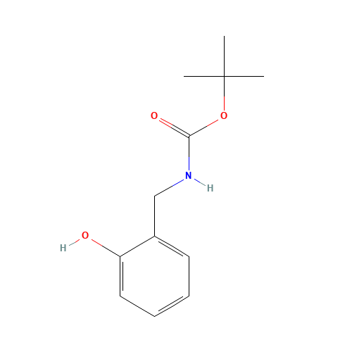 2-(tert-Butoxycarbonylaminomethyl)phenol (CAS: 390427-07-3) - Chemical Structure and Molecular Formula 