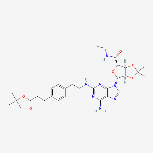 2-[[4-[2-(tert-Butoxycarbonyl)ethyl]phenylethyl]amino]2',3'-O-isopropylideneadenosine-5'-N-ethylcarboxamide (CAS: 120225-76-5) - Related Chemical Product